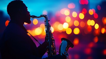 Captivating Jazz Musician at Dusk
