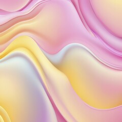 Fototapeta premium Smooth flowing abstract background with pastel colors in pink and yellow, giving a soft texture, AI generated