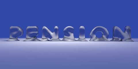 Obraz premium Iced pension on a blue background