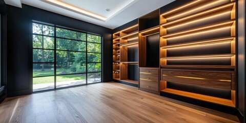 Modern interior design showcasing sleek lines and natural light.