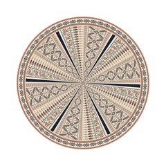 Circular pattern in traditional Palestinian style, vector design element