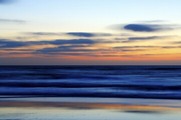 Afterglow, North Sea, Texel, The Netherlands, Europe