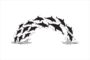 Majestic Dolphin Silhouette Mega Bundle
