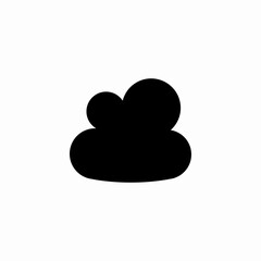 Cloud computing storage data icon vector sign