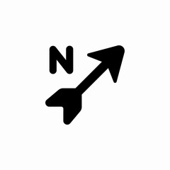 Navigation compass direction north icon vector sign