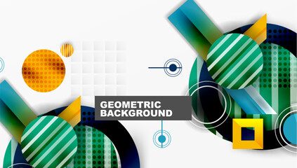 Fototapeta premium Abstract design with layered geometric shapes