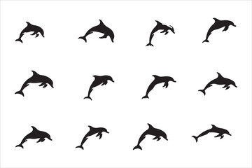 Obraz premium Majestic Dolphin Silhouette Mega 