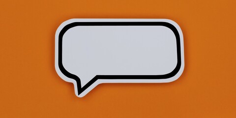 Speech bubble with text free space Copyspace communication concept talk Panorama in Stuttgart, Germany, Europe