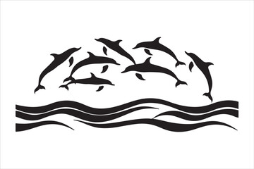 Majestic Dolphin Silhouette Mega
