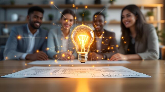 Innovative Minds: Startup Team Strategizing with Digital Technology