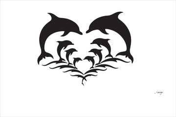 Majestic Dolphin Silhouette Mega
