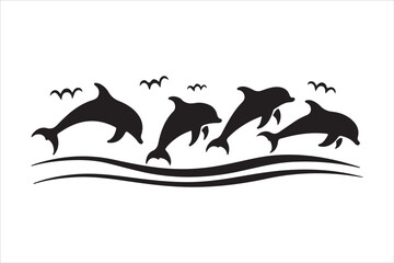 Majestic Dolphin Silhouette Mega
