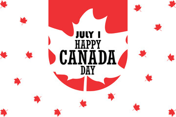Happy Canada Day Vector – July 1 Celebration Design with Maple Leaves