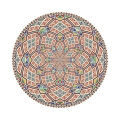 Circular pattern in traditional Palestinian style, vector design element