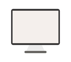 Computer monitor icon illustrated in vector on white background
