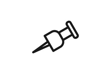 nail for paper line icon design