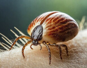 Symbol photo disease vector, insect, tick, Ixodida, close-up (image AI, generated), AI generated
