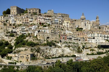 View to Ragusa Ibla, historical district of Ragusa, province Ragusa, Sicily, Italy, Europe