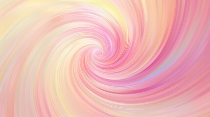 Soft pastel spiral with concentric circles in peach and yellow tones. Background image of gradient color with pink and yellow and spiral pattern. Digital design for backgrounds and prints. AIG51.