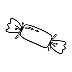 Simple illustrated outline of Valentine's Day candies. | Design a basic coloring book, activity book, or Create simple coloring pages, activity books, or other graphic decorations.