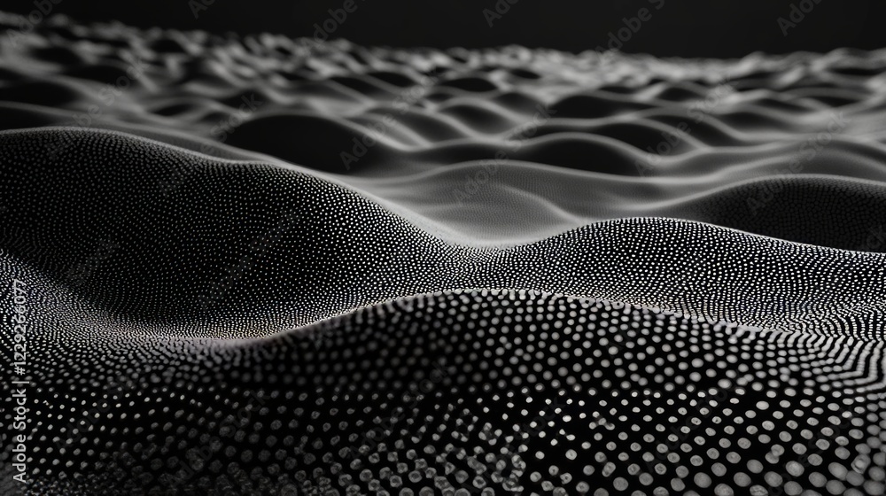 Poster big data visualization. data technology abstract futuristic illustration. wave 3d. wave of particles