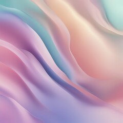 Abstract pastel artwork with smooth flowing shapes and a soft gradient of pink and blue colors, AI generated