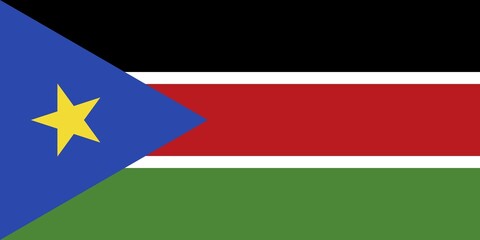 Flag of South Sudan, Vector illustration