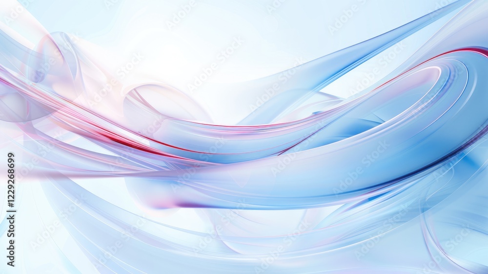 Poster abstract smooth pastel wave shapes in blue and pink tones. background image of transparent wave with