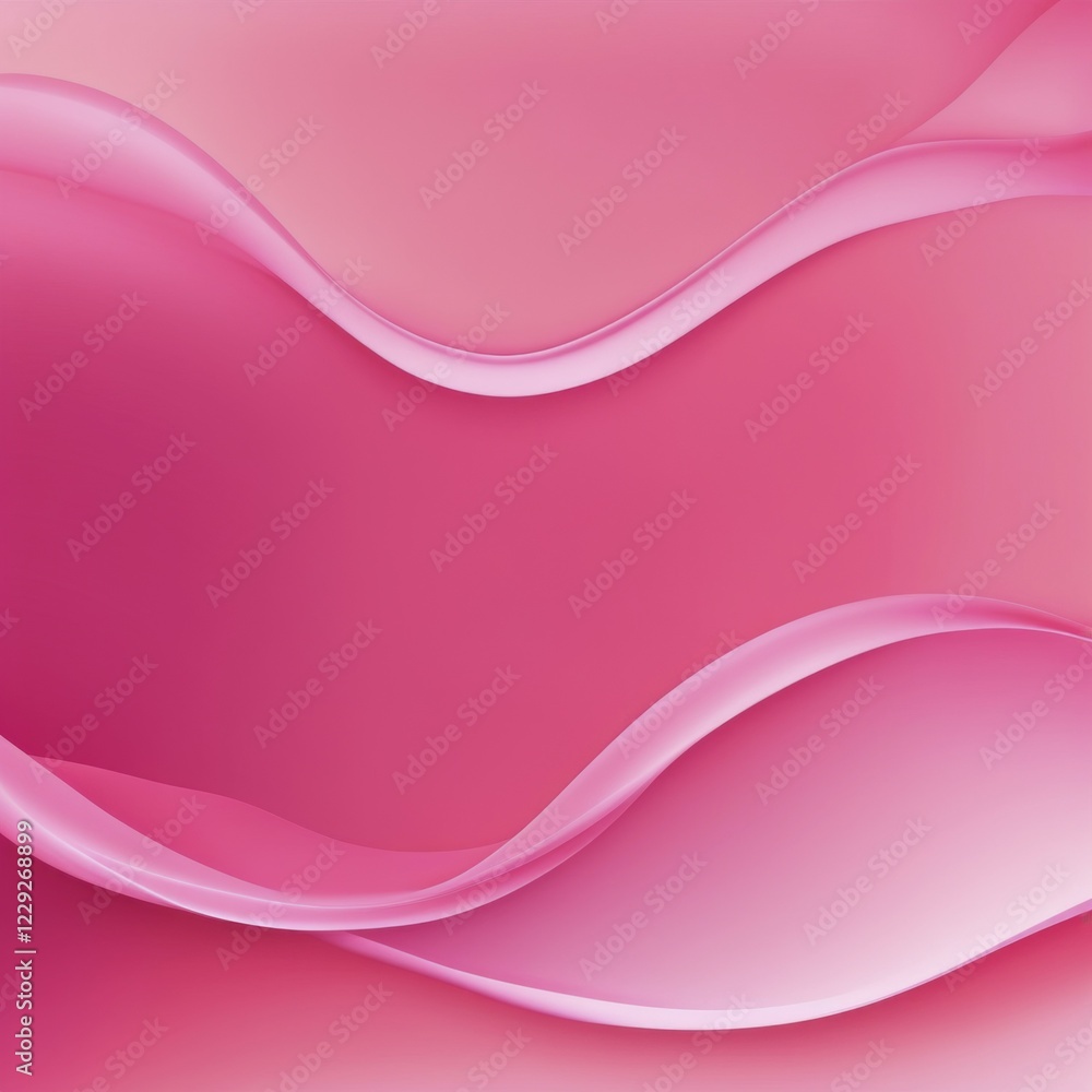 Poster abstract minimalistic image with pink layers and smooth curves, ai generated