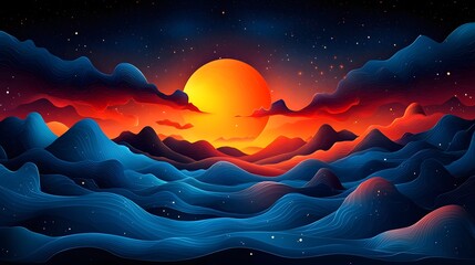 Vibrant galactic scene of futuristic spaceships battling with plasma, flat vector papercut style, 8K high resolution with copy space