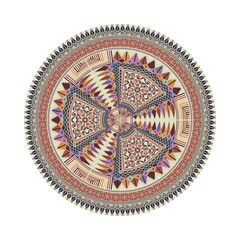 Circular pattern in traditional Palestinian style, vector design element