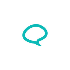 simple chat flat design logo