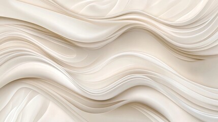 Soft beige fabric waves create a soothing texture in a minimalist design for contemporary interiors