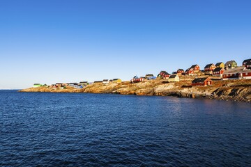 East Greenland City Ittoqqortoormiit, Scoresbysund, East Greenland, Greenland, North America