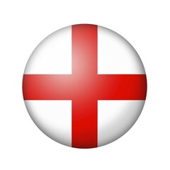Obraz premium The England flag. Round matte icon. Isolated on white background
