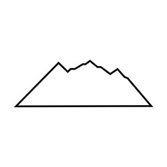 Mountains icon vector. hike, travel illustration sign. camping symbol.