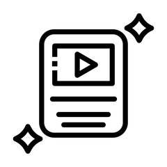 certificate Line Icon