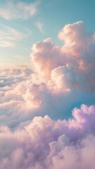 Serene Pastel Clouds at Sunset abstract background