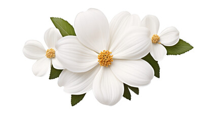 Obraz premium white flower isolated on transparent background