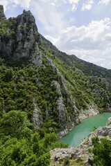 River Mat, the gorge of the rock, Ulza Regional nature park Park, Albania, Europe