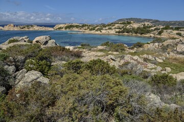 Fototapeta premium Bay, Cala Francese, La Maddalena Island, Province of Sassari, Gallura, Sardinia, Italy, Europe