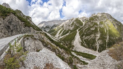 Mountain pass road Hahntennjoch, Tyrol, Austria, Europe