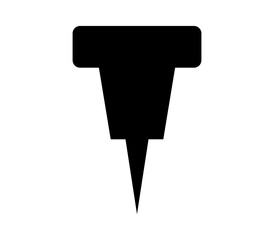 Push pin icon illustrated in vector on white background