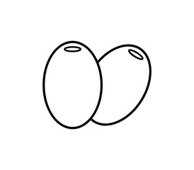 Olive icon illustrated in vector on white background