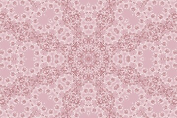 Pink pattern with natural flowers of rose