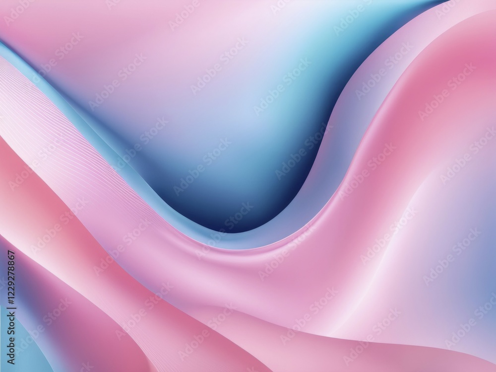 Poster abstract design with flowing pink and blue waves creating a seamless and smooth gradient effect, ai 