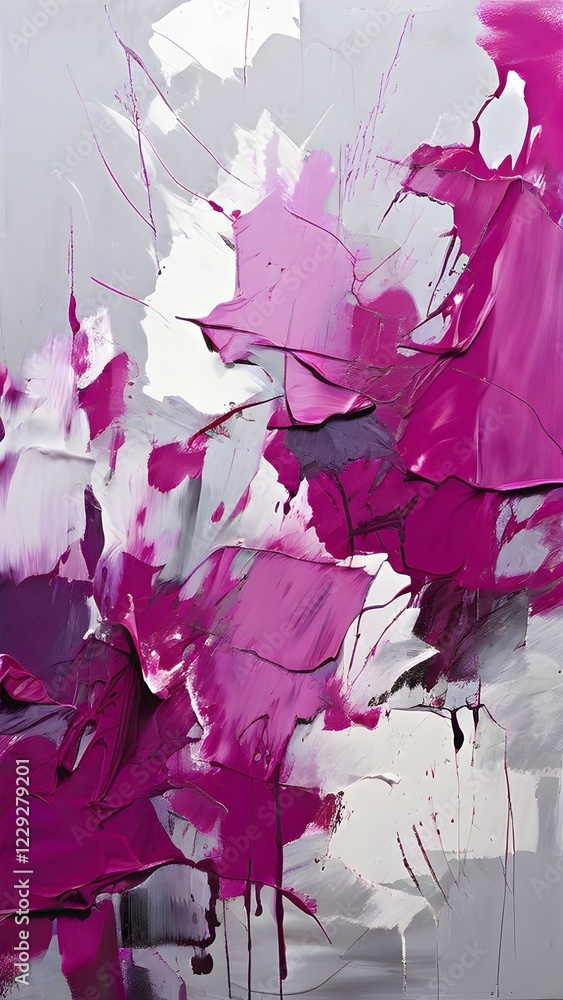 Poster ai generated abstract art showcasing a dynamic splash of pink colors in portrait format