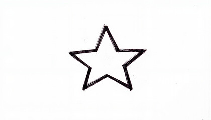 Obraz premium Star outline on white background
