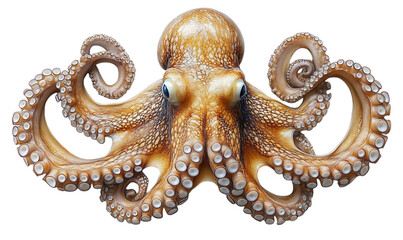 Fototapeta premium Close Up Of An Octopus On A Black Background