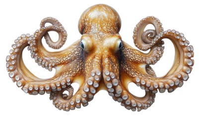 Close Up Of An Octopus On A Black Background